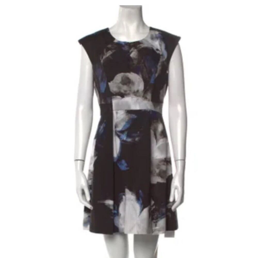 Milly New York Floral Print Dress Fit Flare‎ Size 4